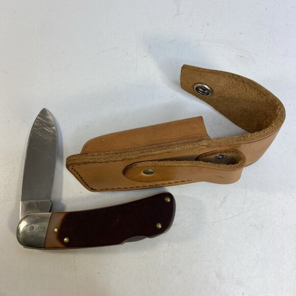 Schrade USA 51OT Old Timer Pocket Lockback Folding Knife 3 3/8 In Blade Sheath - Picture 2 of 15